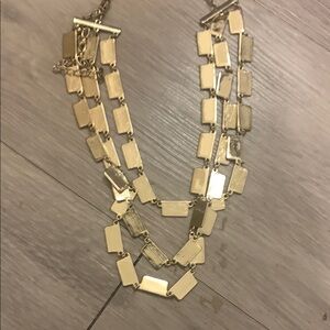 Gold Multi-Strand Geometric Necklace